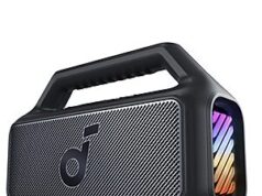 $89.98 – Soundcore Boom 2 By Anker – Outdoor Speaker, 80W, Subwoofer, BassUp 2.0, 24H Playtime, IPX7 Waterproof, Floatable, RGB Lights, USB-C, Custom EQ, Bluetooth 5.3 – Black Soundcore Boom 2 outdoor speaker by Anker in black