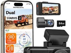 $120.00 – WOLFBOX X3 PRO 1440P Front & Rear STARVIS 2 IMX675 WiFi 6 Dash Cam WOLFBOX X3 PRO 1440P WiFi 6 dash cam
