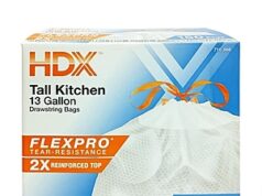 $10.00 – Home Depot: 13 gallon trash bags – 150 for $10 Pack of 150 13-gallon trash bags with drawstring and 'flex' technology