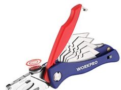 $8.99 – *:WORKPRO Folding Utility Knife, Quick-Change Box Cutter, Blade Storage in Handle with 5 Extra Blades Included at Amazon WORKPRO Folding Utility Knife with 5 extra blades