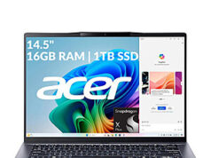 $434.30 – Acer Swift Go 14 AI Laptop Snapdragon X Plus 16GB LPDDR5X 1TB SSD 14.5″ WQXGA (2560 x 1600) Refurbished Acer Swift Go 14 AI Laptop (Certified - Refurbished)
