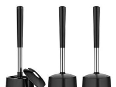 $15.99 – 3-Pack SetSail Toilet Brush & Holder Set w/ self-Closing Lid (Black or Gray) + Free Shipping w/ Prime or on $35+ 3-Pack SetSail Toilet Brush & Holder Set in black or gray