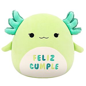 Squishmallows Mipsy Axolotl plush toy Squishmallows Original 12in Mipsy The Green Axolotl with ‘Feliz Cumple’ Embroidery