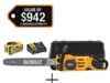 $479.00 – 60V MAX 20in. Brushless Battery Powered Chainsaw Kit, (1) FLEXVOLT 5Ah Battery, Charger & 20in. Chain (68 Link) $479 60V MAX 20in. Brushless Battery Powered Chainsaw Kit, (1) FLEXVOLT 5Ah Battery, Charger & 20in. Chai