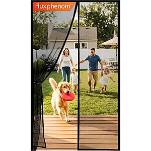 Flux Phenom Magnetic Screen Door Deal 38 x 82 Flux Phenom Heavy-Duty Magnetic Screen Door