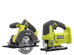 $58.10 – Ryobi One+ 18V 5-1/2″ Circular Saw & Jig Saw Tool Combo Kit (Tools Only) + Free Shipping Ryobi One+ 18V 5-1/2" Circular Saw & Jig Saw Tool Combo Kit in box