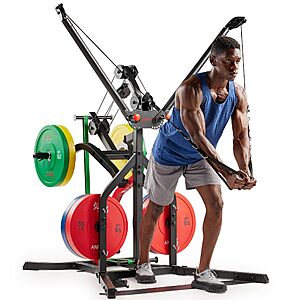 Sunny Health & Fitness Home Gym Deal Sunny Health & Fitness Multifunctional All in One Pully Cable Home Gym SF-HG92401