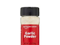 $0.76 – Amazon Saver, Garlic Powder, 2.5 Oz~ After Coupon & S&S @ Amazon~Buy 4 & Save More! Amazon Saver Garlic Powder package on kitchen counter