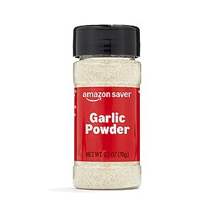 Amazon Saver Garlic Powder deal Amazon Saver Garlic Powder package on kitchen counter