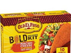 $2.44 – 10-Count 9.5-Ounce Old El Paso Bold Taco Dinner Kit w/ Nacho Cheese Stand ‘N Stuff Shells w/ S&S + Free Shipping w/ Prime or on $35+ 10-count Old El Paso Bold Taco Dinner Kit with Nacho Cheese Stand 'N Stuff Shells