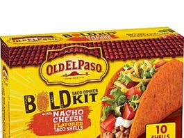 10-count Old El Paso Bold Taco Dinner Kit with Nacho Cheese Stand 'N Stuff Shells