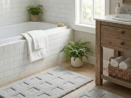 Granny Says Super Soft Absorbent Bathroom Rug Set in Grey