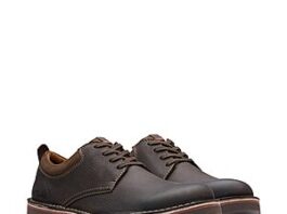 Clarks Men's Eastridge Low Oxfords in Dark Brown on sale