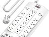 $14.99 – 10-ft POWSAV Surge Protector Heavy Duty Power Strip w/ 18-Outlets & 4 USB Ports (White) POWSAV Surge Protector Power Strip with multiple outlets and USB ports
