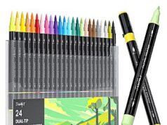 $6.99 – 24-Count JusArt Dual Tip Acrylic Paint Pens Markers (Various) + Free Shipping w/ Prime or on $35+ 24-count JusArt Dual Tip Acrylic Paint Pens Markers