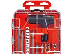 $21.62 – CRAFTSMAN Ratcheting Wrench Set, T-Handle, 20 Piece (CMHT68133) CRAFTSMAN CMHT68133 T-Handle Ratcheting Wrench Set in a toolbox