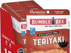 $8.87 – 12-Pack 2.5-Ounce Bumble Bee Teriyaki Seasoned Tuna Pouches ($0.74/ea) w/ S&S + Free Shipping w/ Prime or on $35+ 12-Pack Bumble Bee Teriyaki Seasoned Tuna Pouches