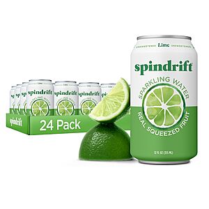 Spindrift Lime Sparkling Water discount 24-Pack 12-Ounce Spindrift Lime Sparkling Water on sale