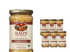 $17.87 – Rao’s Homemade | Chicken Noodle Soup | 16oz | Pack of 6 – or less S&S and clip Q (TARGETED) Rao's Homemade Chicken Noodle Soup in a pack of 6 cans
