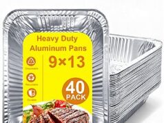 $20.08 – 40-Pack Whaleme Disposable Aluminum Baking Foil Pans (9″ x 13″) – ($0.50 each) + Free Shipping w/ Prime or on $35+ 40pack whaleme disposable aluminum product image
