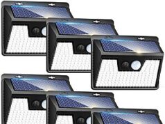 $19.43 – 6-Pack Peasur Outdoor Motion Sensor Solar Lights w/ 140 LED + 3 Modes + Free S/H w/ Prime or on $35+ 6-Pack Peasur Outdoor Motion Sensor Solar Lights
