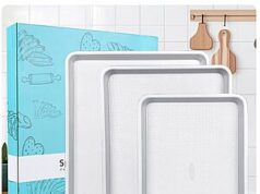 $9.49 – 3-Piece Spmarkt Non-Stick Baking Sheet Set + Free Shipping w/ Prime or on $35+ 3-Piece Spmarkt Non-Stick Baking Sheet Set