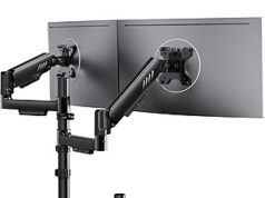 $32.50 – Prime Members: ErGear Vertical Adjustable Dual Monitor Stand with 2 Mount Options – 13-32″ Monitors