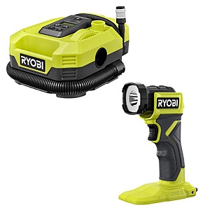 RYOBI ONE+ Inflator Deflator Deal RYOBI ONE+ 18V Cordless Dual Function Inflator/Deflator with Cordless LED Light