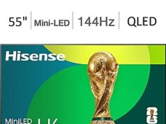 $399.99 – Hisense 55″ U65QG Series 144Hz 4K UHD Mini-LED QLED Smart TV (2025) @ Best Buy/Amazon Hisense U65QG Series 55 inch 4K Mini-LED QLED Smart TV