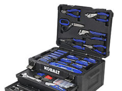 $129.00 – 228-Piece Kobalt Blue Household Tool Set w/ Folding Case $129 + Free Shipping Kobalt Blue Household Tool Set with Folding Case