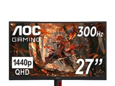 $149.98 – 27″ AOC 1440p 300Hz 0.3ms 1500R Curved Gaming Monitor + Free Shipping 27 inch AOC Gaming Monitor CQ27G4ZH