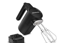 $99.99 – KitchenAid Go Cordless Hand Mixer – battery included, KHMR762, Black Matte KitchenAid Go Cordless Hand Mixer in black matte