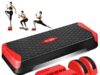 $19.38 – Yes4All 2-in-1 Adjustable Aerobic Stepper with Half Round Legs for Home Workout – Red Yes4All Adjustable Aerobic Stepper in red