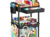 $13.80 – 3-Tier Sunally Wide Rolling Storage Cart w/ Removable Drawer (Black, White) + Free Shipping w/ Prime or on $35+ 3-Tier Sunally Wide Rolling Storage Cart in black and white