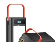 $21.49 – High-Capacity Power Bank with Multiple Outputs, Built-In Cables, Flashlight & LCD Screen – Only