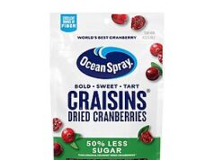 $1.99 – 5-Oz Ocean Spray Craisins Dried Cranberries (50% Less Sugar) + Free Shipping w/ Prime or on $35+ 5-Oz Ocean Spray Craisins Dried Cranberries in a bag