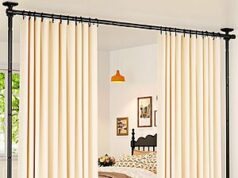 $16.49 – Goovilla Room Divider Adjustable Curtain No Drilling Rods + Free Shipping Goovilla Room Divider Adjustable Tension Curtain No Drilling Rods