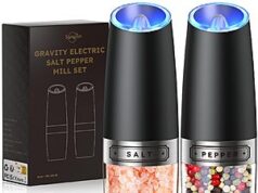 $7.99 – 2-Piece Sangcon Gravity Electric Salt and Pepper Grinder Set w/ LED Light + Free Shipping w/ Prime or on $35+ 2-Piece Sangcon Gravity Electric Salt and Pepper Grinder Set with LED Light