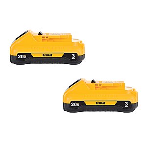 DEWALT Battery Sale at Lowes 2-Pack DEWALT 20V MAX Lithium-Ion 3.0 AH Compact Battery