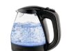$15.15 – Ovente 1.5L Borosilicate Glass Electric Kettle with Auto Shut-Off, Boil-Dry Protection, and Removable Spout Filter (Black)
