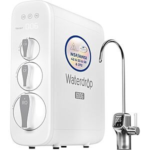 Waterdrop G3P600 RO Water Filter System Deal Waterdrop G3P600 Reverse Osmosis System under sink