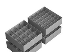 $12.99 – 4-Pack Songmics 80-Compartment Drawer Organizers in Cloud White & Dove Gray