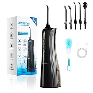 Leominor Water Dental Flosser on sale Leominor Water Dental Flosser in black