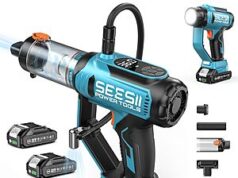 $45.49 – Prime Deal: 3-in-1 Portable SEESII Air Compressor, Car Vacuum & Searchlight