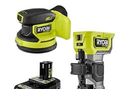 $143.00 – RYOBI ONE+ HP 18V Brushless Cordless Compact Router & 5 in. Random Orbit Sander Kit w/ ONE+ 4Ah HIGH PERFORMANCE Battery RYOBI ONE+ HP 18V Cordless Compact Router & 5 in. Random Orbit Sander Kit