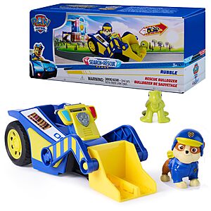 Paw Patrol Search & Rescue Toy on Amazon Deal Paw Patrol: Search & Rescue Toy with Rubble Bulldozer Vehicle and Figures