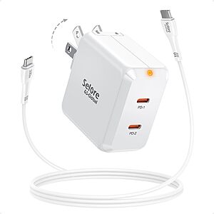 Selore Wall Charger on Sale Selore GaN 67W 3-Ports Wall Charger with USB-C Cable