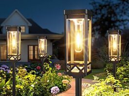 8-Pack KOOPER Taller Solar Pathway Lights Outdoor in Warm White