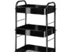 $18.84 – 3-Tier Sunlph Metal Rolling Utility Cart with 4-Hooks (Black) – 35% Off
