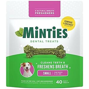 SnS, AC $5* | Minties Dog Dental Bone Treat Deal SnS, AC $5* | 16-Oz Minties Dog Dental Bone Treats